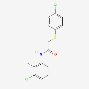 molecular formula C15H13Cl2NOS B5719128 N-(3-chloro-2-methylphenyl)-2-[(4-chlorophenyl)thio]acetamide 