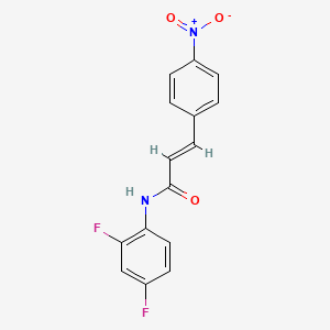 molecular formula C15H10F2N2O3 B5719150 N-(2,4-difluorophenyl)-3-(4-nitrophenyl)acrylamide 