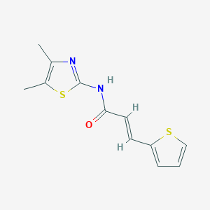 molecular formula C12H12N2OS2 B5719158 N-(4,5-dimethyl-1,3-thiazol-2-yl)-3-(2-thienyl)acrylamide 