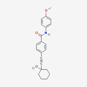 4-[(1-hydroxycyclohexyl)ethynyl]-N-(4-methoxyphenyl)benzamide