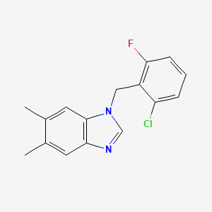molecular formula C16H14ClFN2 B5719188 1-(2-chloro-6-fluorobenzyl)-5,6-dimethyl-1H-benzimidazole 