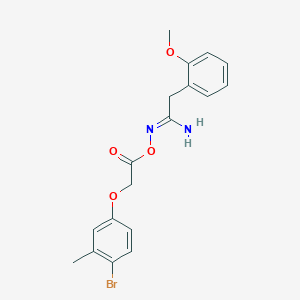 N'-{[(4-bromo-3-methylphenoxy)acetyl]oxy}-2-(2-methoxyphenyl)ethanimidamide
