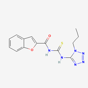 molecular formula C14H14N6O2S B5719200 N-{[(1-propyl-1H-tetrazol-5-yl)amino]carbonothioyl}-1-benzofuran-2-carboxamide 