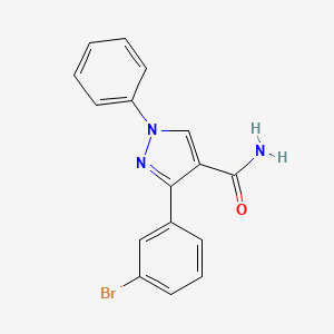 molecular formula C16H12BrN3O B5719201 3-(3-bromophenyl)-1-phenyl-1H-pyrazole-4-carboxamide 