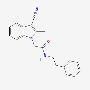 molecular formula C20H19N3O B5719207 2-(3-cyano-2-methyl-1H-indol-1-yl)-N-(2-phenylethyl)acetamide 