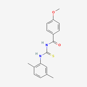 molecular formula C17H18N2O2S B5719221 N-{[(2,5-dimethylphenyl)amino]carbonothioyl}-4-methoxybenzamide 