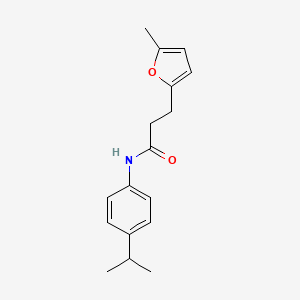 molecular formula C17H21NO2 B5719230 N-(4-isopropylphenyl)-3-(5-methyl-2-furyl)propanamide 