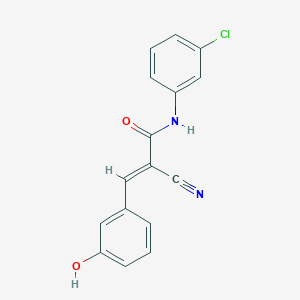 molecular formula C16H11ClN2O2 B5719246 N-(3-chlorophenyl)-2-cyano-3-(3-hydroxyphenyl)acrylamide 