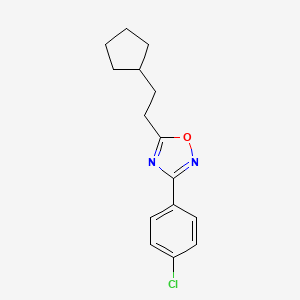 molecular formula C15H17ClN2O B5719257 3-(4-chlorophenyl)-5-(2-cyclopentylethyl)-1,2,4-oxadiazole 