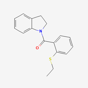 molecular formula C17H17NOS B5719314 1-[2-(ethylthio)benzoyl]indoline 