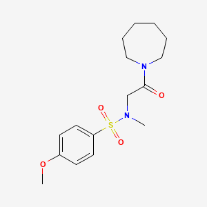 molecular formula C16H24N2O4S B5719343 N-(2-Azepan-1-yl-2-oxo-ethyl)-4-methoxy-N-methyl-benzenesulfonamide 