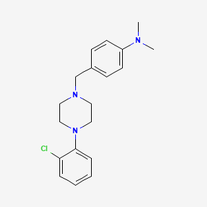 molecular formula C19H24ClN3 B5719350 (4-{[4-(2-chlorophenyl)-1-piperazinyl]methyl}phenyl)dimethylamine 