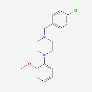 molecular formula C18H21ClN2O B5719354 1-(4-chlorobenzyl)-4-(2-methoxyphenyl)piperazine 
