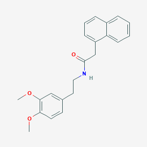 molecular formula C22H23NO3 B5719355 N-[2-(3,4-dimethoxyphenyl)ethyl]-2-(1-naphthyl)acetamide 