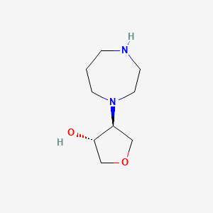 molecular formula C9H18N2O2 B571936 trans-4-(1,4-Diazepan-1-yl)tetrahydro-3-furanol CAS No. 1212102-23-2