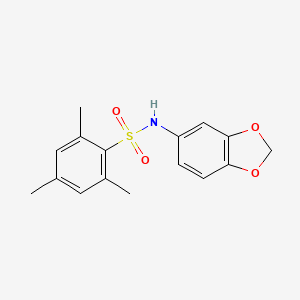 molecular formula C16H17NO4S B5719360 N-1,3-benzodioxol-5-yl-2,4,6-trimethylbenzenesulfonamide 