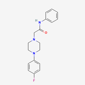 molecular formula C18H20FN3O B5719381 2-[4-(4-fluorophenyl)-1-piperazinyl]-N-phenylacetamide 
