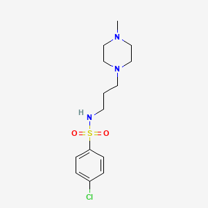 molecular formula C14H22ClN3O2S B5719382 4-chloro-N-[3-(4-methyl-1-piperazinyl)propyl]benzenesulfonamide 