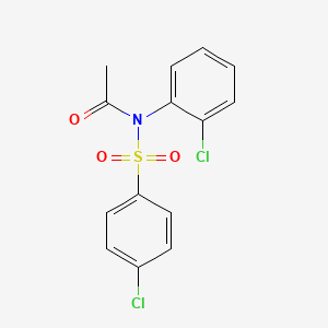 molecular formula C14H11Cl2NO3S B5719398 N-(2-chlorophenyl)-N-[(4-chlorophenyl)sulfonyl]acetamide 