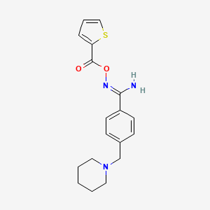 molecular formula C18H21N3O2S B5719400 4-(piperidin-1-ylmethyl)-N'-[(2-thienylcarbonyl)oxy]benzenecarboximidamide 