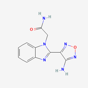 molecular formula C11H10N6O2 B5719405 2-[2-(4-amino-1,2,5-oxadiazol-3-yl)-1H-benzimidazol-1-yl]acetamide 