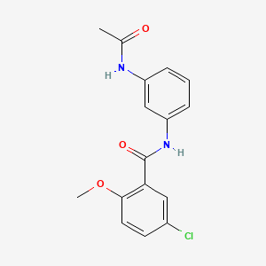 molecular formula C16H15ClN2O3 B5719417 N-[3-(acetylamino)phenyl]-5-chloro-2-methoxybenzamide 