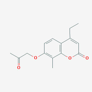 molecular formula C15H16O4 B5719424 4-ethyl-8-methyl-7-(2-oxopropoxy)-2H-chromen-2-one 