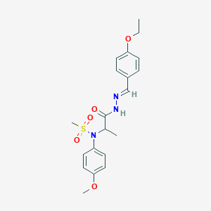 molecular formula C20H25N3O5S B5719429 N-{2-[2-(4-ethoxybenzylidene)hydrazino]-1-methyl-2-oxoethyl}-N-(4-methoxyphenyl)methanesulfonamide 