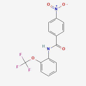 molecular formula C14H9F3N2O4 B5719440 4-nitro-N-[2-(trifluoromethoxy)phenyl]benzamide 
