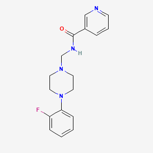 N-{[4-(2-fluorophenyl)-1-piperazinyl]methyl}nicotinamide