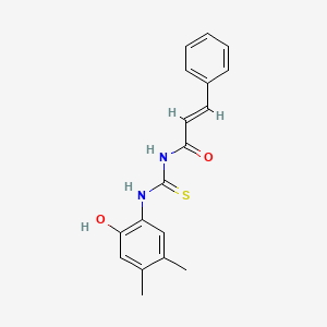 molecular formula C18H18N2O2S B5719458 N-{[(2-hydroxy-4,5-dimethylphenyl)amino]carbonothioyl}-3-phenylacrylamide 
