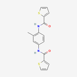 molecular formula C17H14N2O2S2 B5719459 N,N'-(2-methyl-1,4-phenylene)di(2-thiophenecarboxamide) 