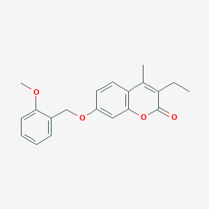 molecular formula C20H20O4 B5719503 3-ethyl-7-[(2-methoxybenzyl)oxy]-4-methyl-2H-chromen-2-one 