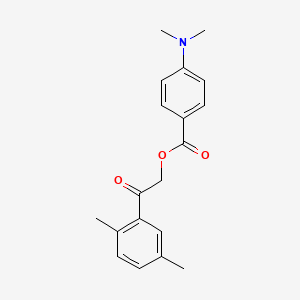 molecular formula C19H21NO3 B5719518 2-(2,5-dimethylphenyl)-2-oxoethyl 4-(dimethylamino)benzoate 