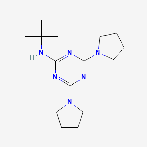 molecular formula C15H26N6 B5719522 N-(tert-butyl)-4,6-di-1-pyrrolidinyl-1,3,5-triazin-2-amine 