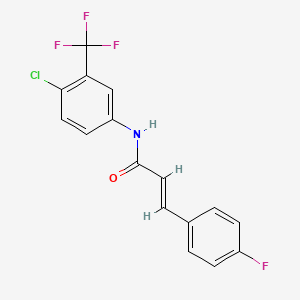 molecular formula C16H10ClF4NO B5719533 N-[4-chloro-3-(trifluoromethyl)phenyl]-3-(4-fluorophenyl)acrylamide 