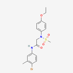 molecular formula C18H21BrN2O4S B5719539 N~1~-(4-bromo-3-methylphenyl)-N~2~-(4-ethoxyphenyl)-N~2~-(methylsulfonyl)glycinamide 