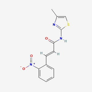 molecular formula C13H11N3O3S B5719550 N-(4-methyl-1,3-thiazol-2-yl)-3-(2-nitrophenyl)acrylamide 
