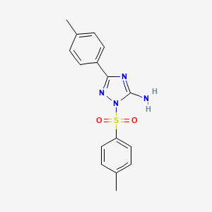 molecular formula C16H16N4O2S B5719556 3-(4-methylphenyl)-1-[(4-methylphenyl)sulfonyl]-1H-1,2,4-triazol-5-amine 