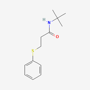 molecular formula C13H19NOS B5719560 N-(tert-butyl)-3-(phenylthio)propanamide 