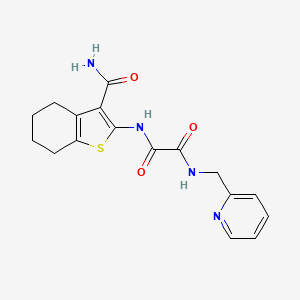 molecular formula C17H18N4O3S B5719577 N-[3-(aminocarbonyl)-4,5,6,7-tetrahydro-1-benzothien-2-yl]-N'-(2-pyridinylmethyl)ethanediamide 