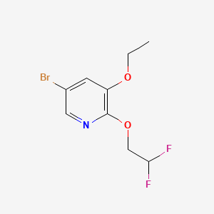 molecular formula C9H10BrF2NO2 B571958 5-Bromo-2-(2,2-difluoroethoxy)-3-ethoxypyridine CAS No. 1241752-36-2