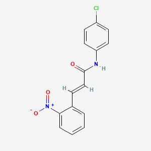 molecular formula C15H11ClN2O3 B5719593 N-(4-chlorophenyl)-3-(2-nitrophenyl)acrylamide 