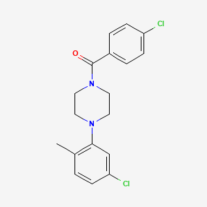 molecular formula C18H18Cl2N2O B5719597 1-(4-chlorobenzoyl)-4-(5-chloro-2-methylphenyl)piperazine 