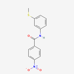 molecular formula C14H12N2O3S B5719604 N-[3-(methylthio)phenyl]-4-nitrobenzamide 