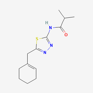 molecular formula C13H19N3OS B5719606 N-[5-(1-cyclohexen-1-ylmethyl)-1,3,4-thiadiazol-2-yl]-2-methylpropanamide 