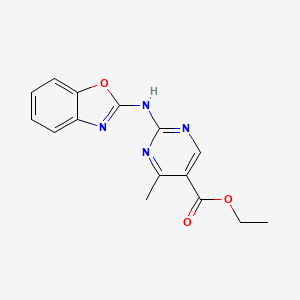 molecular formula C15H14N4O3 B5719616 ethyl 2-(1,3-benzoxazol-2-ylamino)-4-methyl-5-pyrimidinecarboxylate 