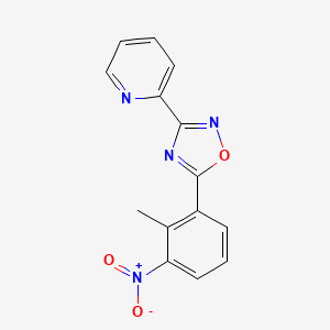 molecular formula C14H10N4O3 B5719617 2-[5-(2-methyl-3-nitrophenyl)-1,2,4-oxadiazol-3-yl]pyridine 