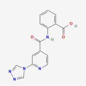 2-{[2-(4H-1,2,4-triazol-4-yl)isonicotinoyl]amino}benzoic acid