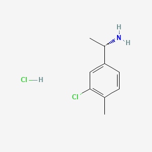 molecular formula C9H13Cl2N B571964 (S)-1-(3-Chloro-4-methylphenyl)ethanamine hydrochloride CAS No. 1213460-65-1